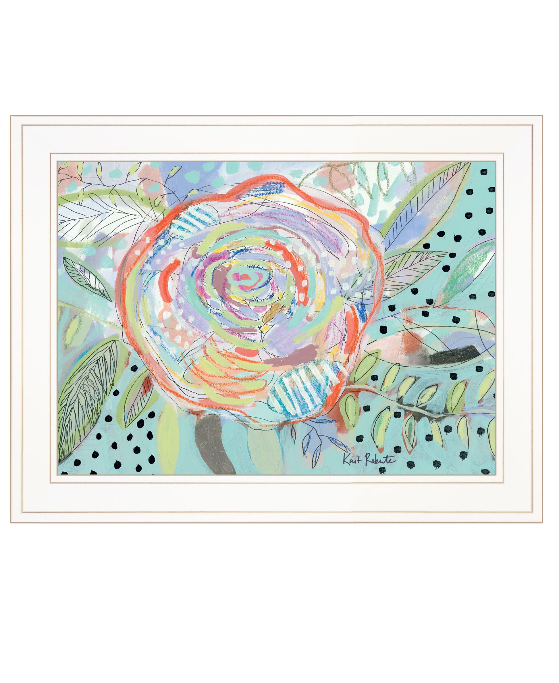 "Bloom For Yourself" By Kait Roberts, Ready To Hang Framed Print, White Frame Multicolor Paper