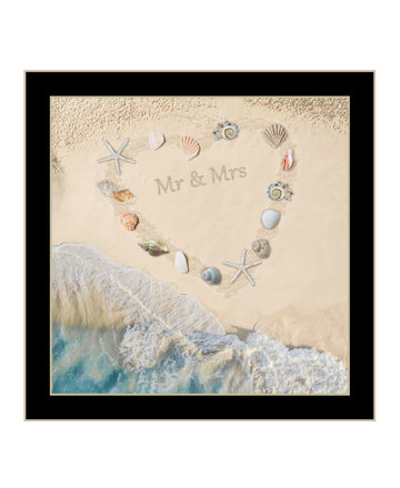 "Marriage Is A Beach" By , Ready To Hang Framed Print, Black Frame Multicolor Paper