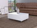 Aran Lift Top Coffee Table, Storage Compartment, White White Particle Board Particle Board