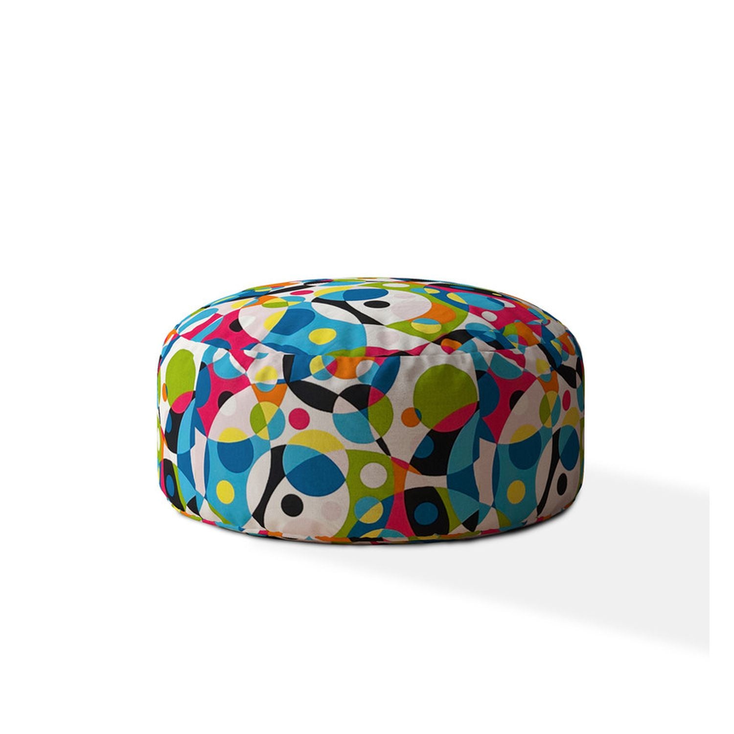 Indoor Mod Mod Round Zipper Pouf Cover Only 24In Dia X 20In Tall Multicolor Cotton