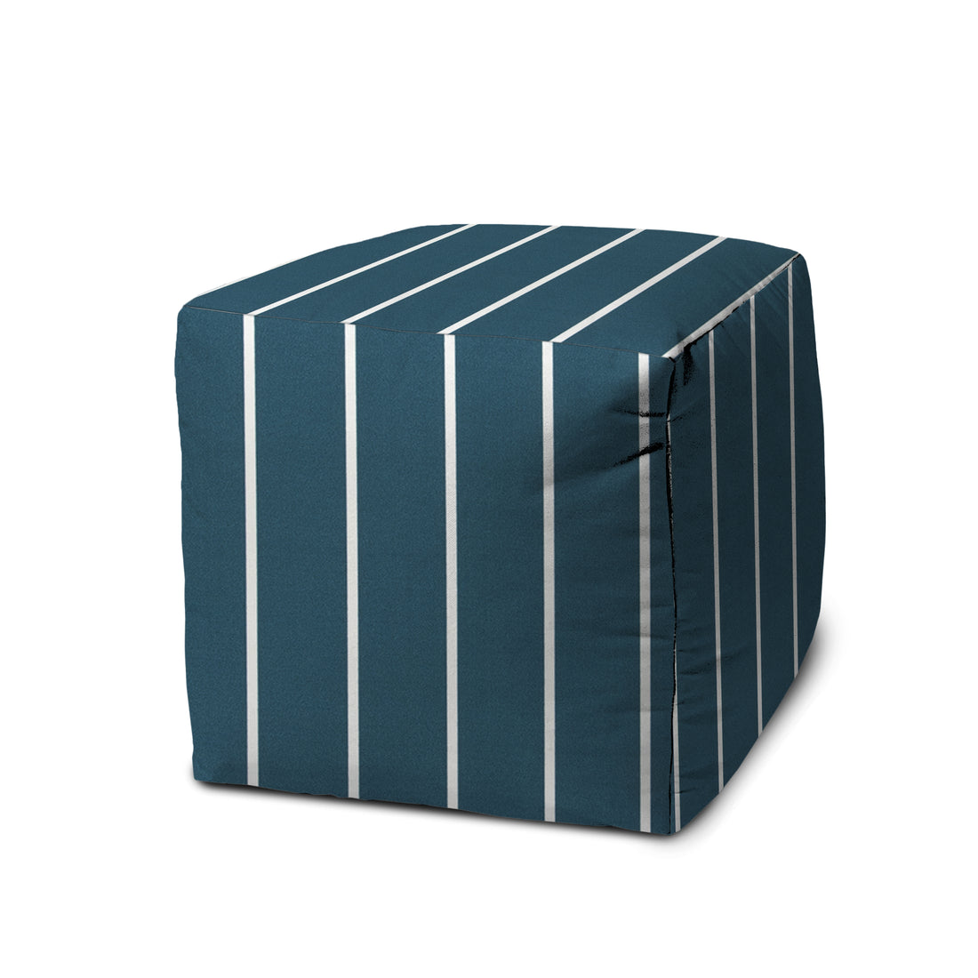 Windrid Slate Teal Indoor Outdoor Pouf Zipper Cover With Polystyrene Bead Insert 17 X 17 X 17 Cube Turquoise Polyester