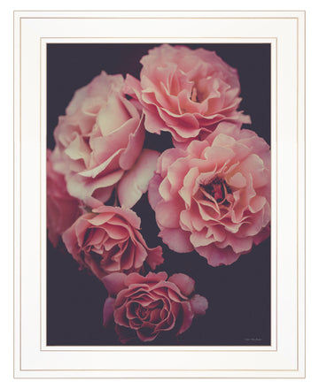 "Dreamy Rose" By Seven Trees Design, Ready To Hang Framed Print, White Frame Multicolor Paper