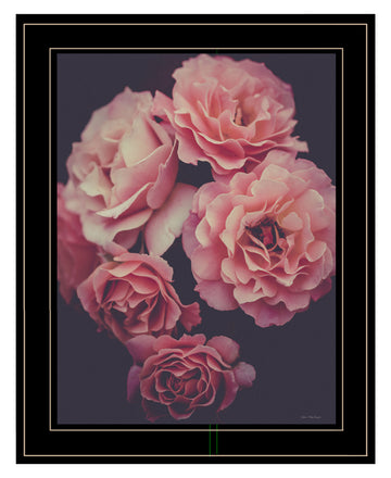 "Dreamy Rose" By Seven Trees Design, Ready To Hang Framed Print, Black Frame Multicolor Paper