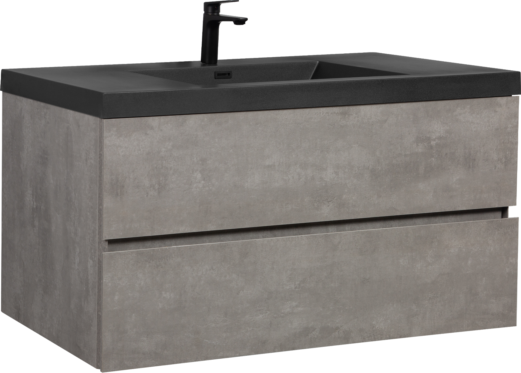 48" Floating Bathroom Vanity with Sink, Modern Wall 2-grey-plywood