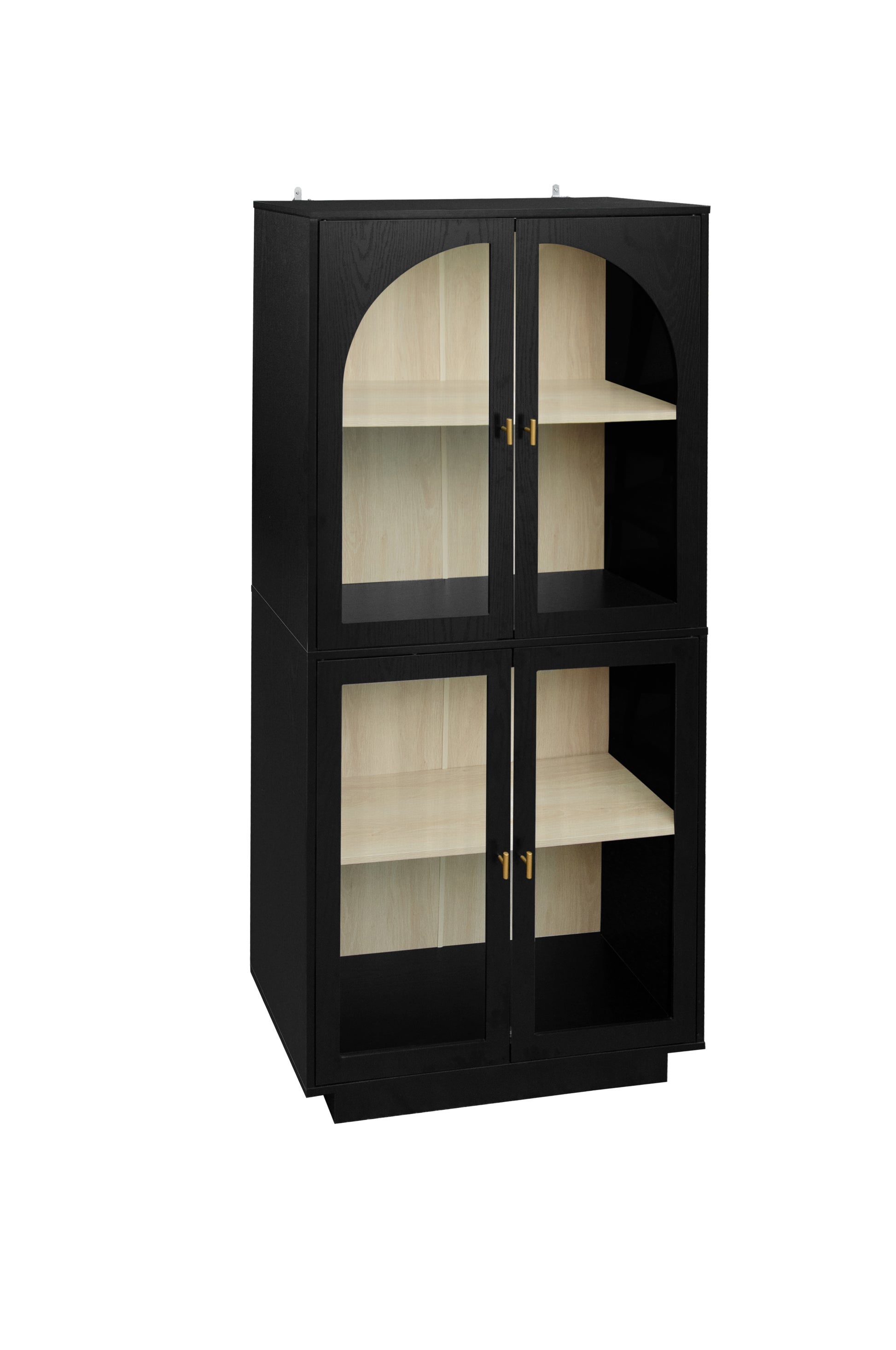 Storage Cabinet With Acrylic Door For Living Room, Dining Room, Study Black Particle Board