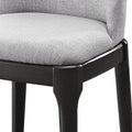 Light Grey And Grey Oak Upholstered Side Chairs Set Of 2 Gray Dining Room Contemporary Side Chair Hickory Solid Back Set Of 2 Foam Linen