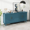 70.07''Large Size 4 Door Cabinet, Same As Living Room, Kitchen, Bedroom, Hallway ,Olive Green,Navy Blue,Peacock Blue Olive Green Solid Wood Mdf