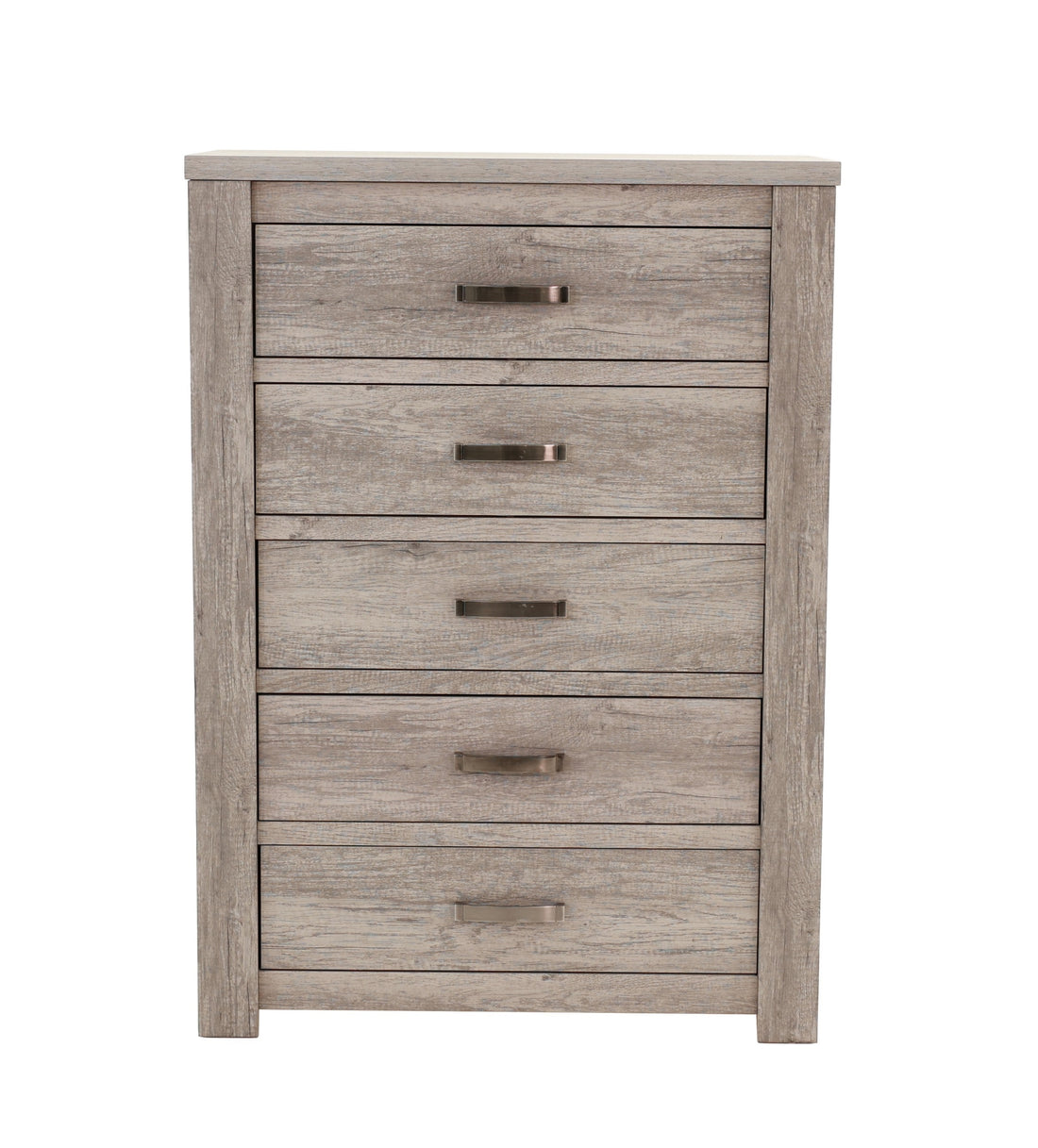 Bedroom Furniture Rustic Light Grey Simple 1Pc Chest Of Drawers 5 Drawers Storage Cabinet Solidwood Light Grey Bedroom Modern,Transitional Pine Particle Board Mdf,Solid Wood