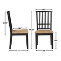 Magnolia Side Chair Set Of 2 Black Black Wood