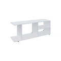 Goodwood Minimalistic Tv Stand For 65 Inch Tv With 5 Open Shelves White Primary Living Space 60 69 Inches 60 69 Inches Modern 65 Inches Particle Board