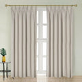 Newport Cotton Lining Window Curtains For Bedroom, Linen Curtains For Living Room, 84 Inches Long Curtains For Living Room, Greige Greige Linen