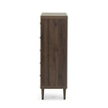 Nordic 5 Drawer Chest Walnut Mdf