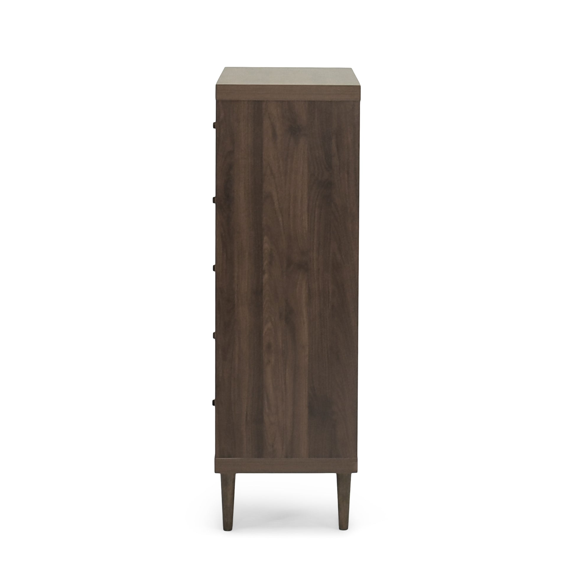 Nordic 5 Drawer Chest Walnut Mdf