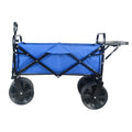 Folding Wagon Garden Shopping Beach Cart Blue Blue Metal