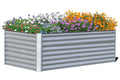 6X3X2Ft Galvanized Raised Garden Bed, Outdoor Planter Garden Boxes Large Metal Planter Box For Gardening Vegetables Fruits Flowers, Silver Silver Garden & Outdoor Steel