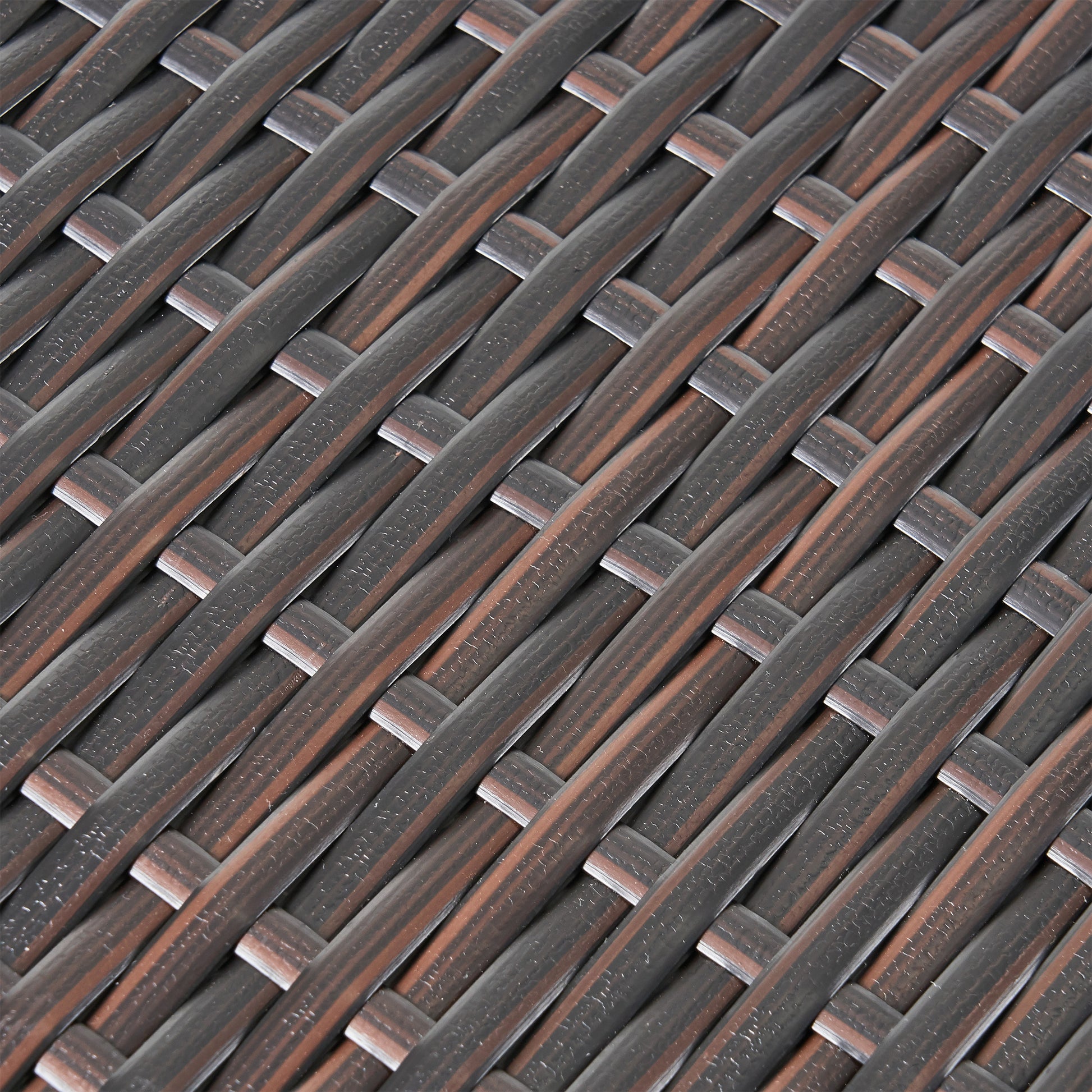 Rhode Island 7Pc Rectangular Table Brown Rattan