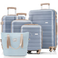 5 Piece Luggage Set With Expandable Travel Bag Includes 16