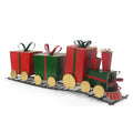 Festive Iron Train Decor With Gift Shaped Carriages Red Iron