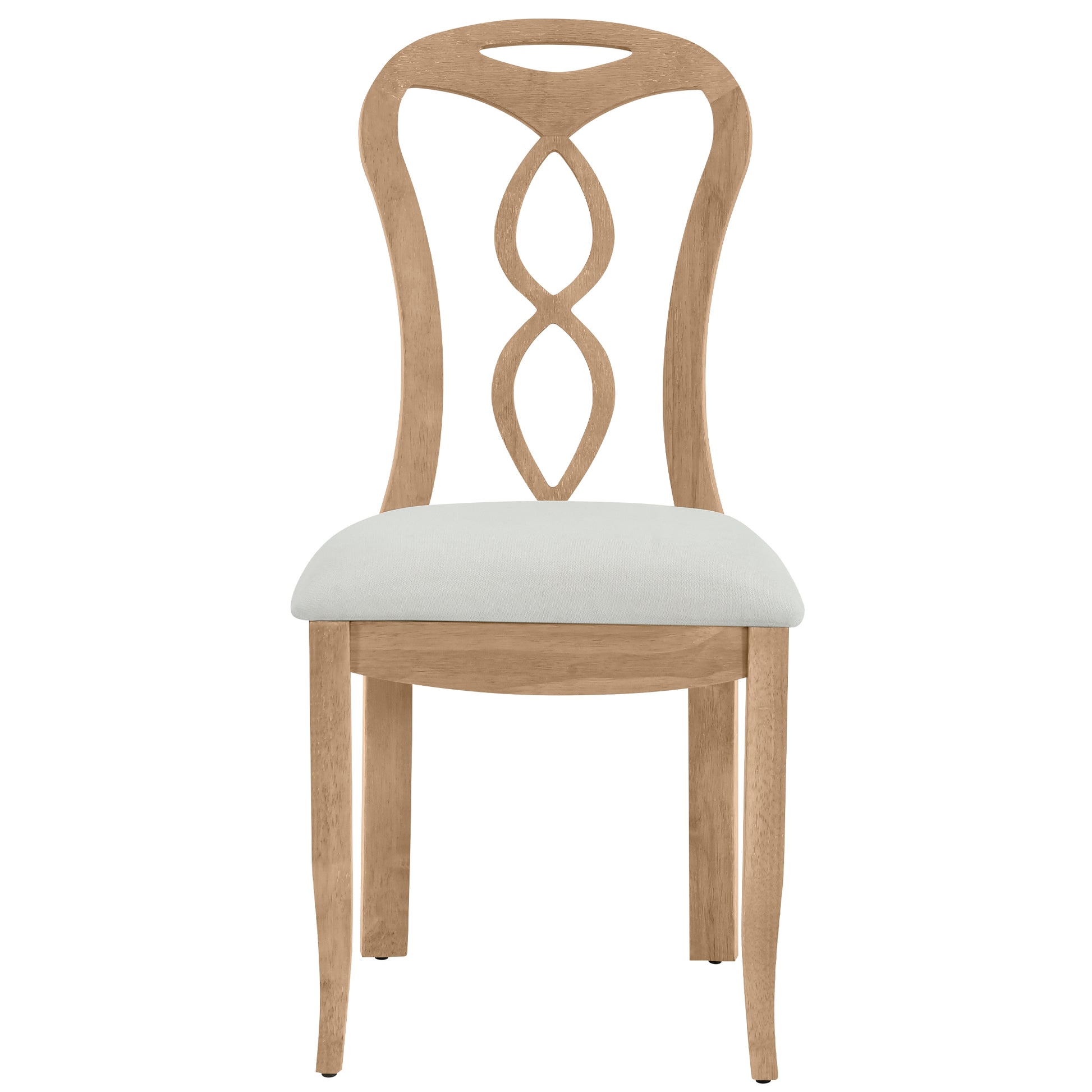 Retro 7 Piece Trestle Dining Table Set With Upholstered Dining Chairs, Smooth Dining Backs For Dining Room, Living Room, Kitchen, Natural Upholstered Chair Wood Natural Beige Seats 6 Wood Dining Room Solid Wood Rubberwood Trestle Rectangular Foam Dining