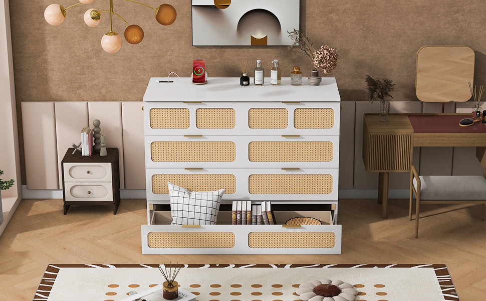 Full Size Murphy Bed With Large Drawers,White Full White Plywood