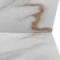 43 Inch Marble Vanity Top, Bathroom Vanity Top With Undermount Rectangular Middle Sink And 4