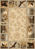 Woodland Gc Rst5502 Cream 2 Ft. X 3 Ft. Lodge Area Rug Cream Polypropylene