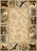 Woodland Gc Rst5502 Cream 2 Ft. 7 In. X 7 Ft. 3 In. Lodge Area Rug Cream Polypropylene