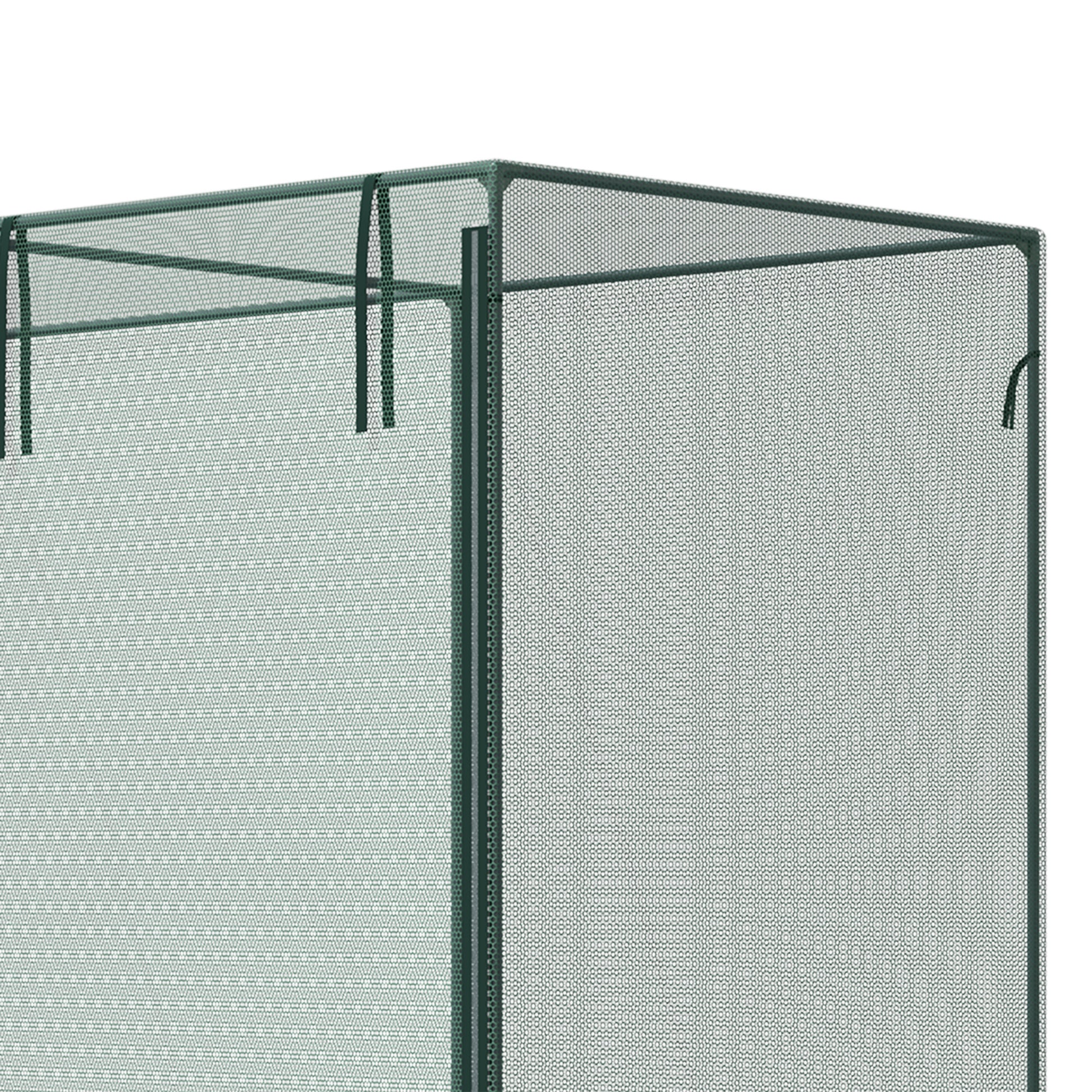 Outsunny 6' X 3' Crop Cage, Plant Protection Tent With Zippered Doors For Vegetable Garden, Backyard, Green Green Steel