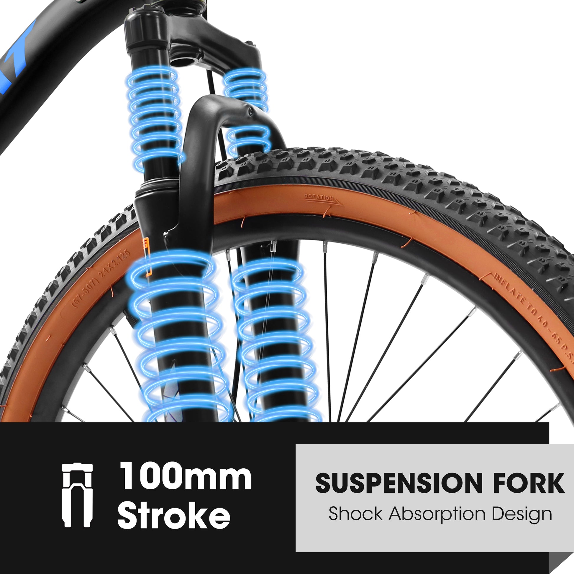 A27301 Ecarpat Mountain Bike 27.5 Inch Wheels, 21 Speed Mens Womens Trail Commuter City Mountain Bike,High Carbon Steel Frame Disc Brakes Thumb Shifter Front Fork Bicycles Cycling Black Blue Without Durable Garden & Outdoor Classic Multifunctional