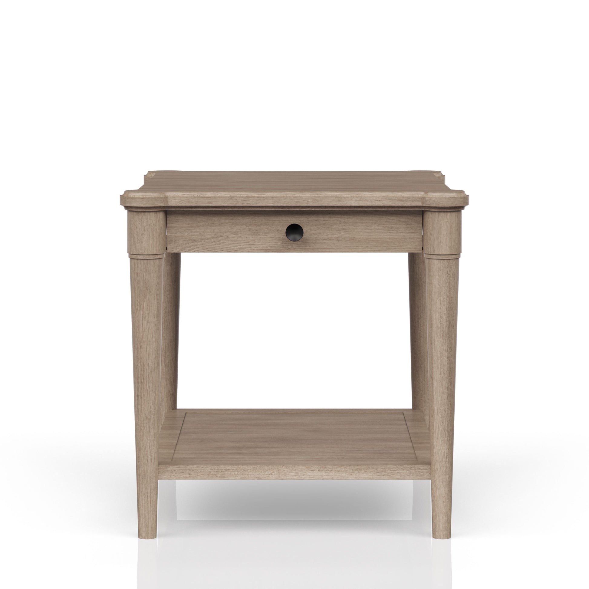 Sand Finished End Table With Storage Drawer Sand Solid Wood Mdf