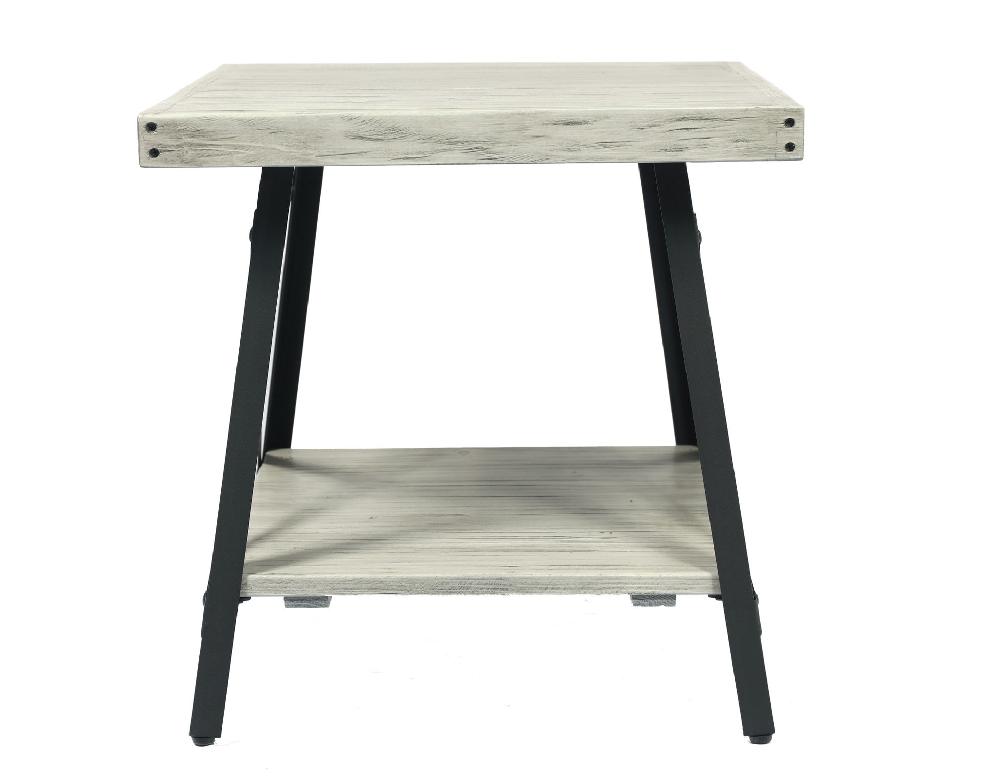 Douglas Gray End Table Gray Solid Wood