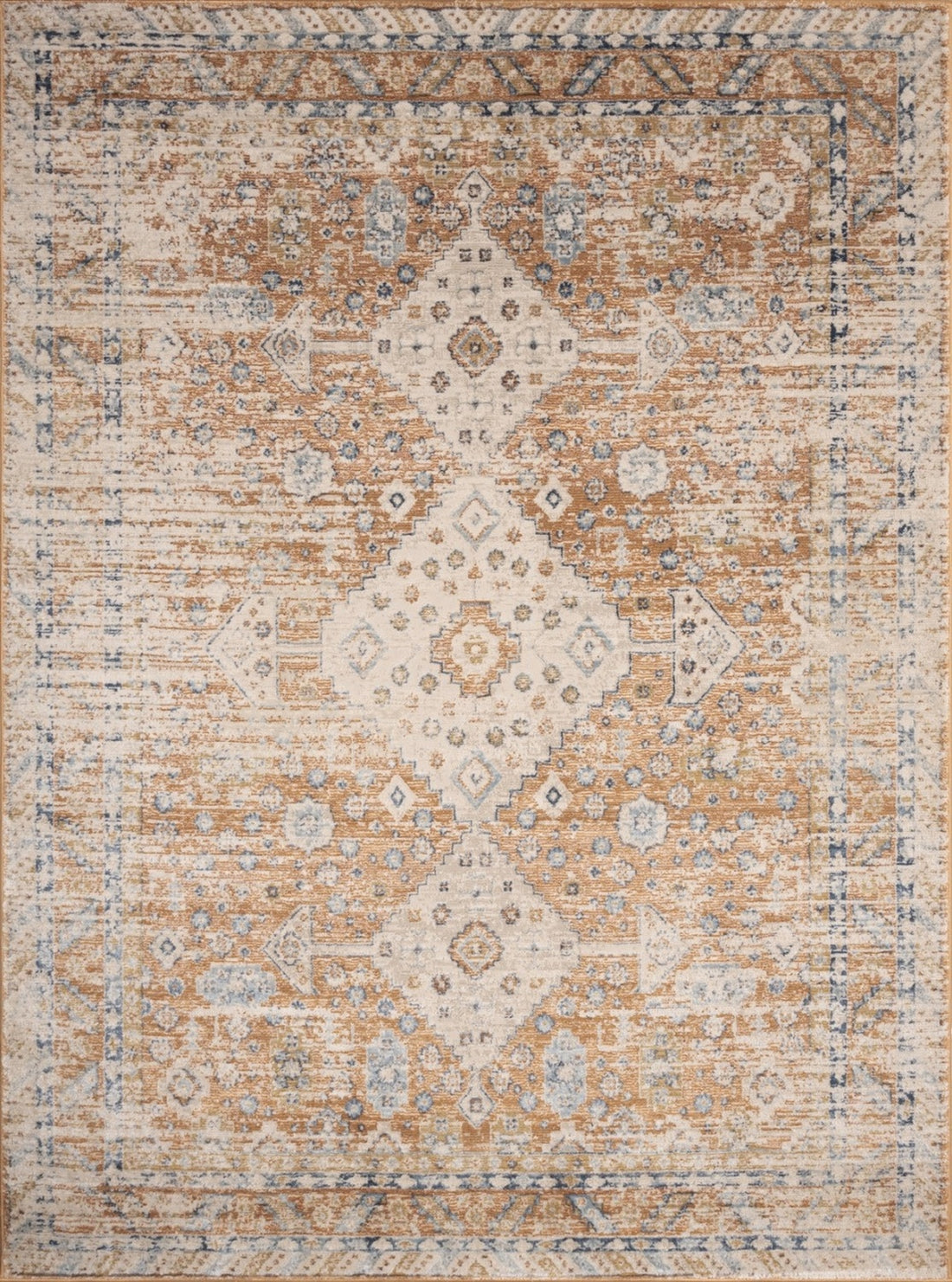 Noble Gc Gen7004 Rust 5 Ft. 3 In. X 7 Ft. 3 In. Area Rug Rust Polyester