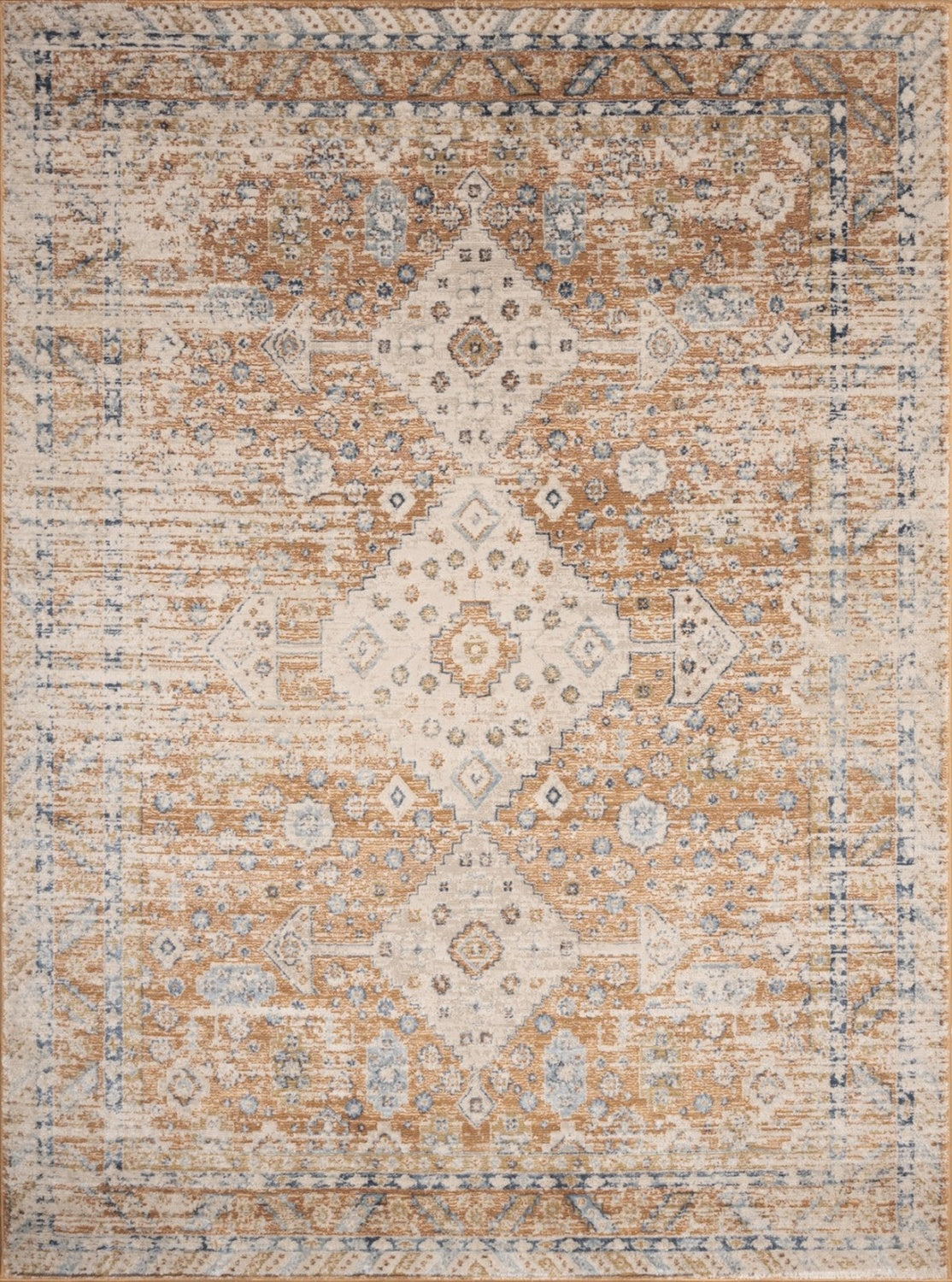 Noble Gc Gen7004 Rust 5 Ft. 3 In. X 7 Ft. 3 In. Area Rug Rust Polyester