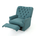 Indulge In Supreme Comfort: Electric Recliner Chair With Elegant Copper Accents And Soft Teal Upholstery Teal Fabric