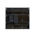 Black Glass Door Shoe Box Shoe Storage Cabinet With Rgb Led Light Black Mdf