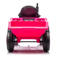 12V Kids Ride On Electric Tractor Black Knight,Kids Ride On Toy.2Wd,Non Skid Tires, Steering Wheel, Foot Pedal,With Removable Storage Tug,Light,Bluetooth,Music,Mp3,Usb,Power Display For Kids Aged 2 3. Rose Red 50 99 Lbs Polypropylene