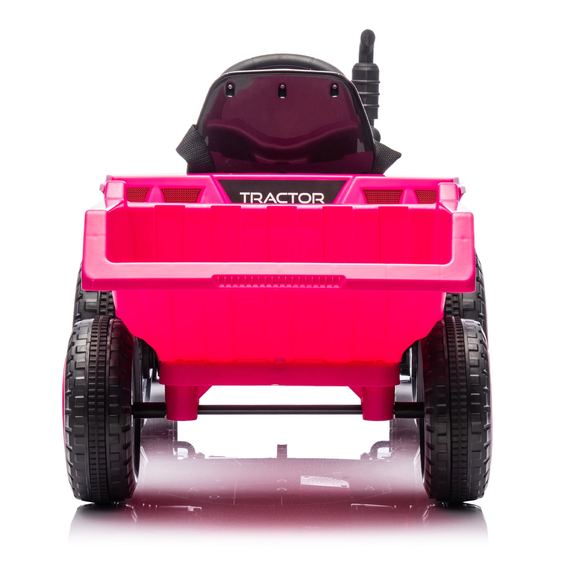 12V Kids Ride On Electric Tractor Black Knight,Kids Ride On Toy.2Wd,Non Skid Tires, Steering Wheel, Foot Pedal,With Removable Storage Tug,Light,Bluetooth,Music,Mp3,Usb,Power Display For Kids Aged 2 3. Rose Red 50 99 Lbs Polypropylene