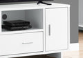 Tv Stand, 48 Inch, Console, Media Entertainment Center, Storage Cabinet, Drawers, Living Room, Bedroom, White Laminate, Contemporary, Modern White 80 89 Inches Particle Board