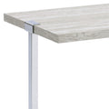 White Oak And Chrome Sofa Table With 1 Shelf Oak Modern Shelves Rectangular Wood Metal