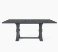 Devingo Extendable Dining Table Gray Seats 6 Gray Dining Room Rubberwood Solid Wood Mdf