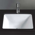 Dax Ceramic Square Single Bowl Undermount Bathroom Basin White Ceramic