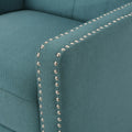 Classic Teal Fabric Push Back Chair Teal Fabric