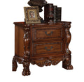 Cherry Oak 2 Drawer Nightstand Cherry 2 Drawers Bedroom Rectangle Traditional Poplar Cherry Wood Plastic