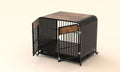 Heavy Duty Dog Crate Furniture Wooden Table Pet Dog Cage Kennel House Indoor Side End Table Decor With Removable Trays And Lockable Wheels For Medium And Large Dogs 40