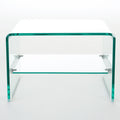 Coffee Table 12Mm Tempered Bent Glass ,6Mm Shelf Glass Clear Glass