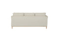 Sofa With 3 Reversable Cushions And 2 Pillows Off White Upholstered 3 Seat