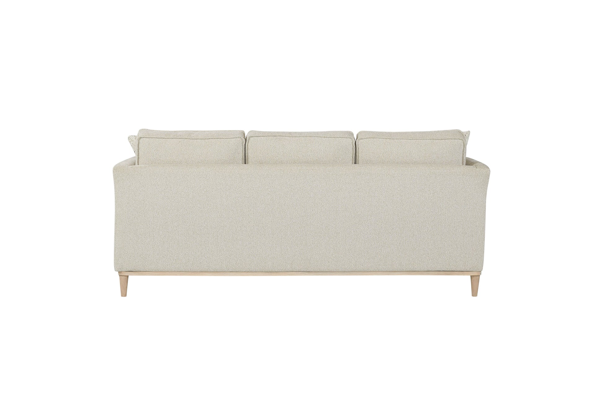 Sofa With 3 Reversable Cushions And 2 Pillows Off White Upholstered 3 Seat