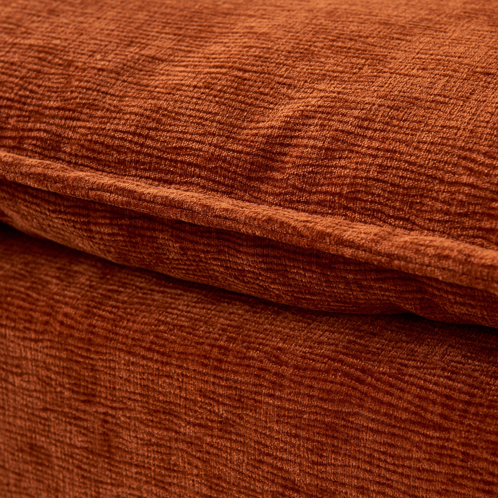 Mid Century Modern 3 Seater Sofa Couch For Living Room Modular Sectional Armless Sofa, Ultra Soft Chenille Fabric, Sturdy Frame, Comfortable And Stylish Furniture Orange Foam Chenille 3 Seat