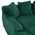 Coolmore Corduroy Lazy Sofa With 3 Back Pillows,Comfy Sofa Deep Seat Couch For Living Room,Club Emerald Emerald Primary Living Space Foam Corduroy 1 Seat