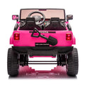 24V Two Seater Kids Ride On Car W Parents Remote Control, Licensed Toyota Lc250,220W Motors,With Shovel,Three Point Seat Belt,Slow Start,Speed Adjustment,Bluetooth,Music For Kids Aged 3 . Pink 100 149 Lbs Polypropylene